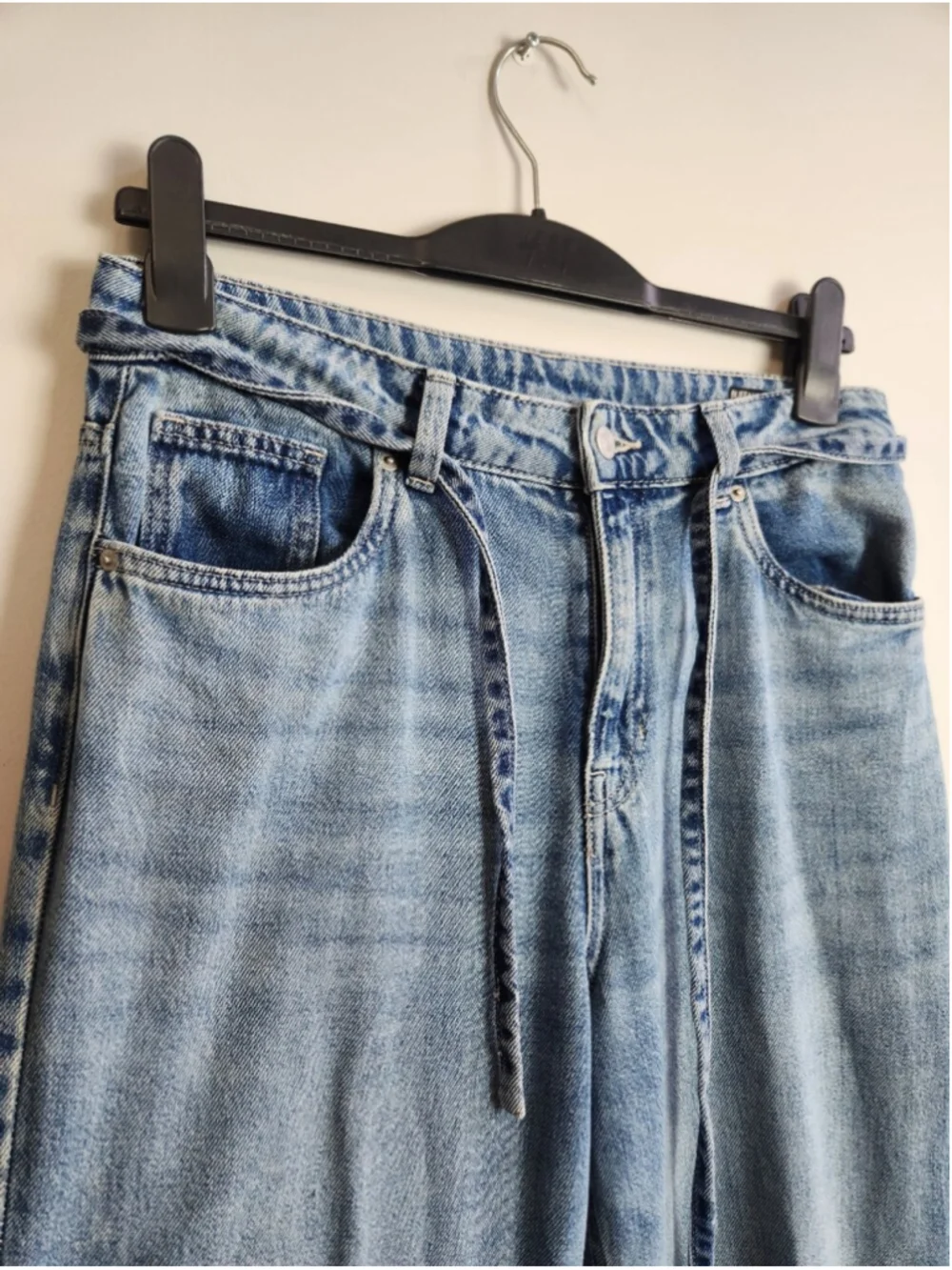 Buffalo Alecia Wide Leg High Rise Jeans Denim Sz W31 Baggy Oversized Comfortable